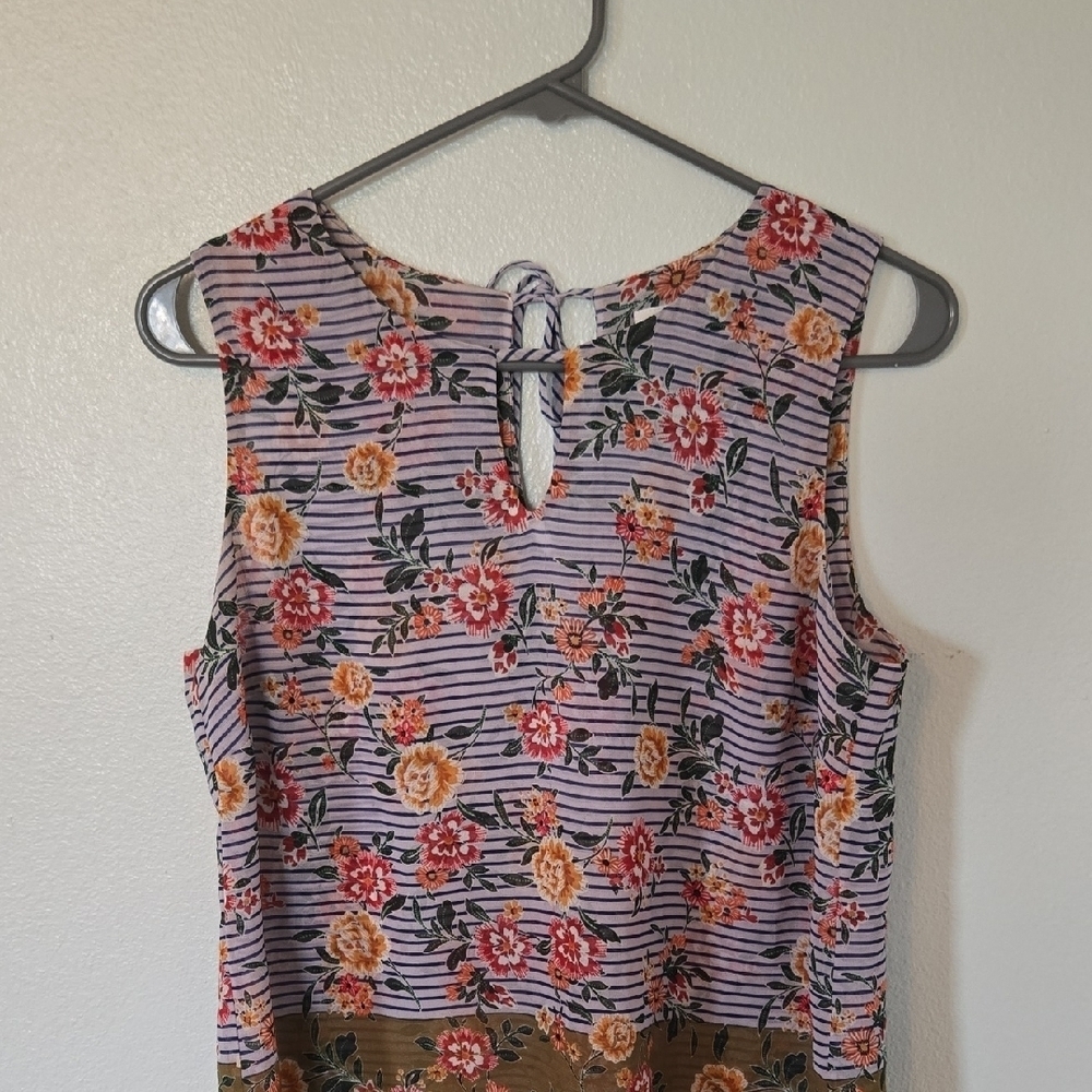 Cabi | Floral Striped Flowy Tank Size Small